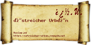 Östreicher Urbán névjegykártya